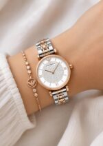 Emporio Armani Women's Rose Gold Diamond Dial