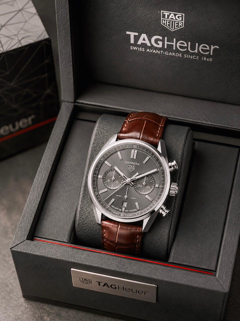 WhatsApp Image 2026-06-05 at 2.08.21 PM TAG Heuer Carrera Chronograph Grey Dial - Image 1