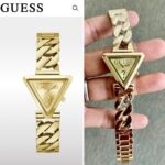 Guess Fame Gold Tone Triangle Dial - Image 2