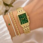 Fossil Raquel Green Rectangular Dial