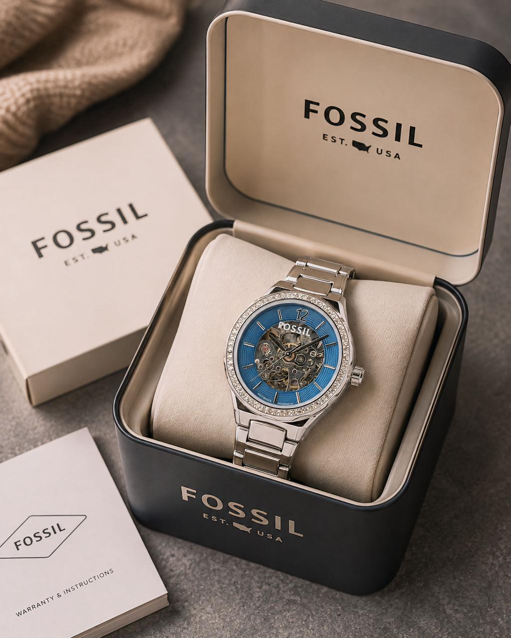 WhatsApp Image 2026-06-06 at 2.00.43 PM Fossil Eevie Women's Skeleton Automatic - Image 1