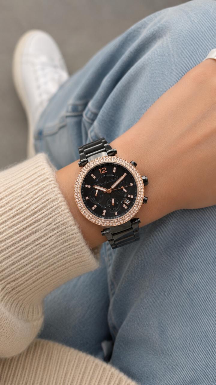 WhatsApp Image 2026-06-06 at 2.02.06 PM (1) Michael Kors MK5885 Elegant Black Dial - Image 1