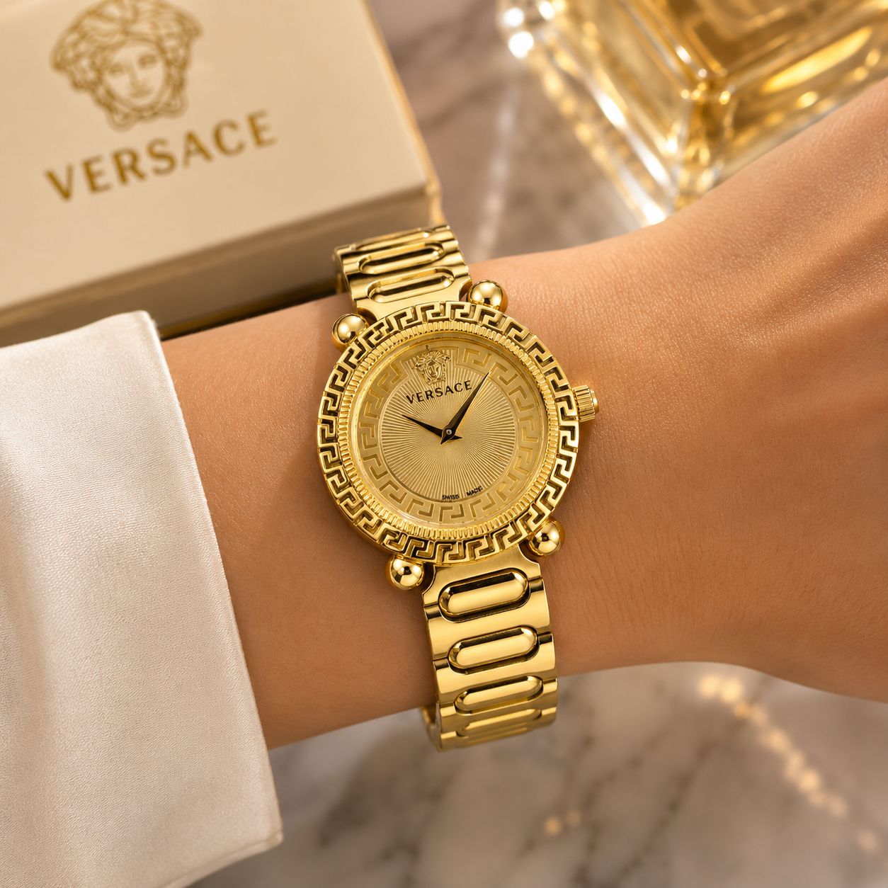 WhatsApp Image 2026-06-07 at 12.56.51 AM Versace VE6100523 Sunburst Gold Dial - Image 1