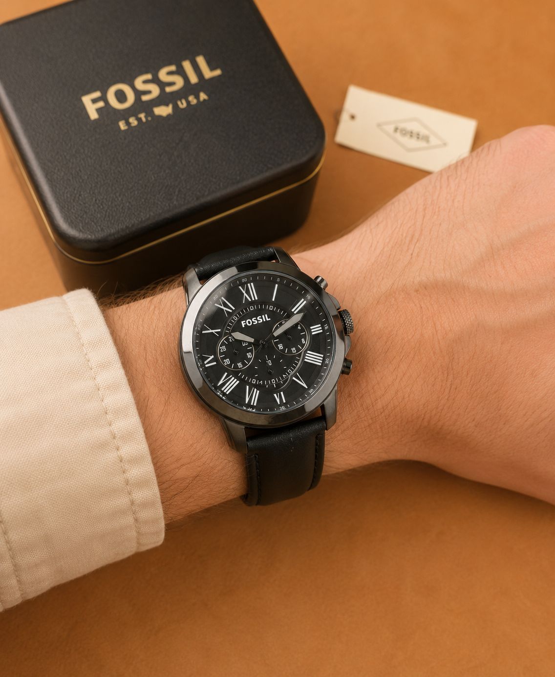 WhatsApp Image 2026-06-09 at 12.11.11 PM Fossil Chronograph Black Dial - Image 1