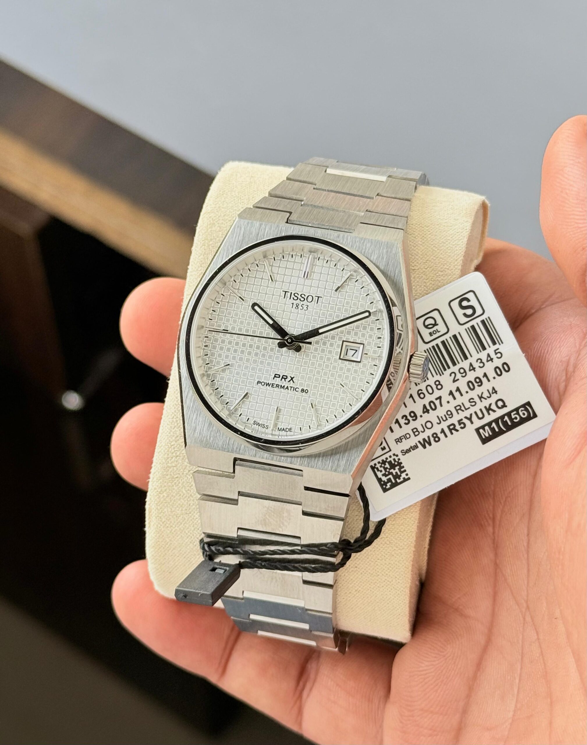WhatsApp Image 2026-06-09 at 8.10.46 PM (1) Tissot PRX Automatic Electric White Textured Dial - Image 1