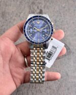 Emporio Armani AR6088 Blue Dial Chronograph - Image 2