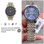 Emporio Armani AR6088 Blue Dial Chronograph - Image 6