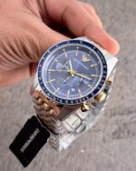 Emporio Armani AR6088 Blue Dial Chronograph - Image 7
