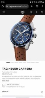 Tag Heuer Carrera Chronograph Blue Dial - Image 6