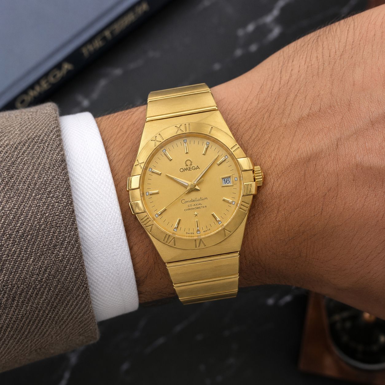 WhatsApp Image 2026-06-10 at 11.00.15 PM Omega Constellation Gold Dial - Image 1