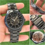 Armani Exchange Full Black Automatic Skeleton Dial - Image 3