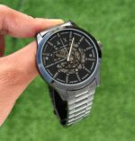 Armani Exchange Full Black Automatic Skeleton Dial - Image 4