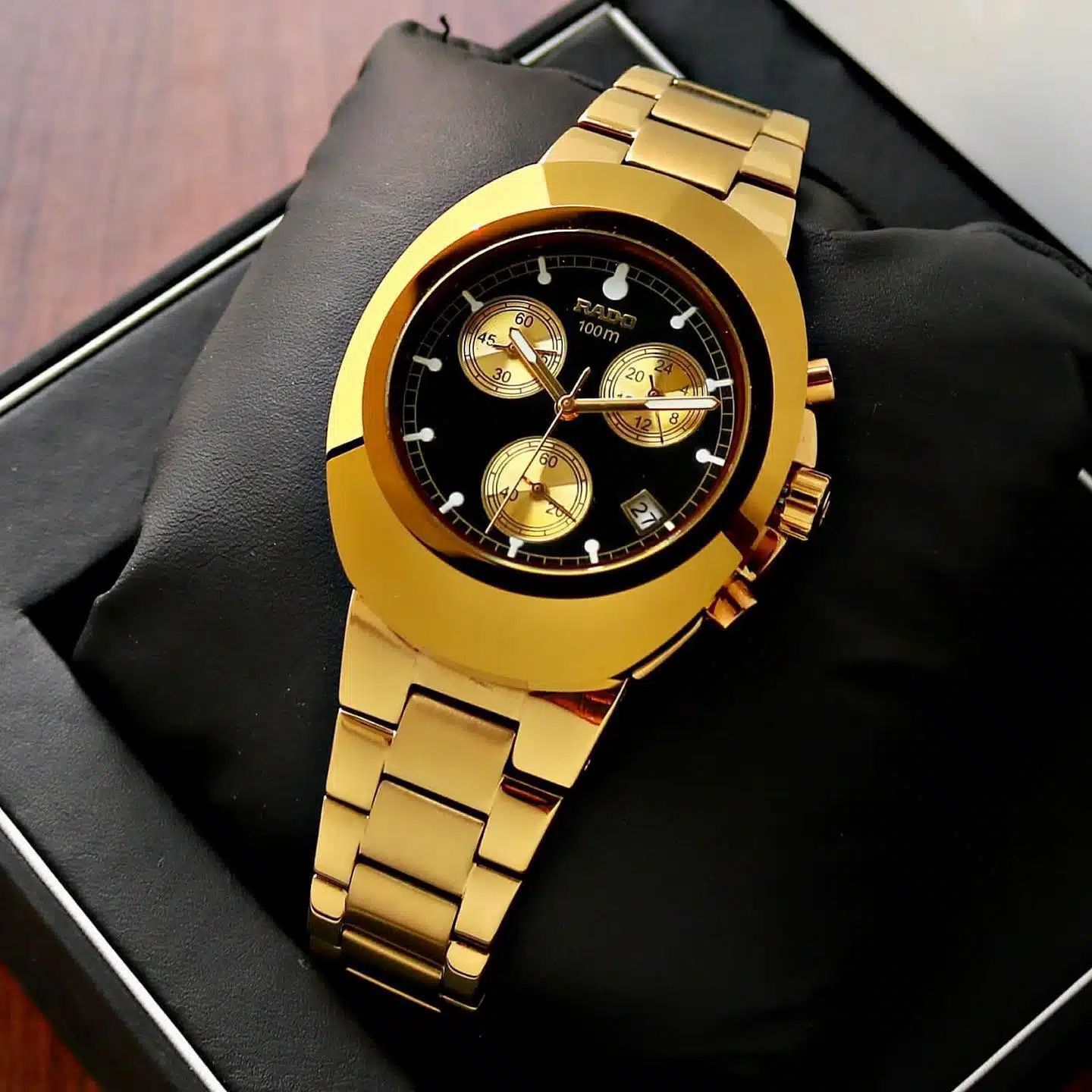 WhatsApp Image 2026-06-10 at 12.22.46 PM (1) Rado Golden Black Dial Classic Edition - Image 1