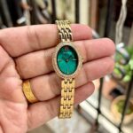 Tory Burch Oval Gold Green - Image 2