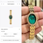 Tory Burch Oval Gold Green - Image 3