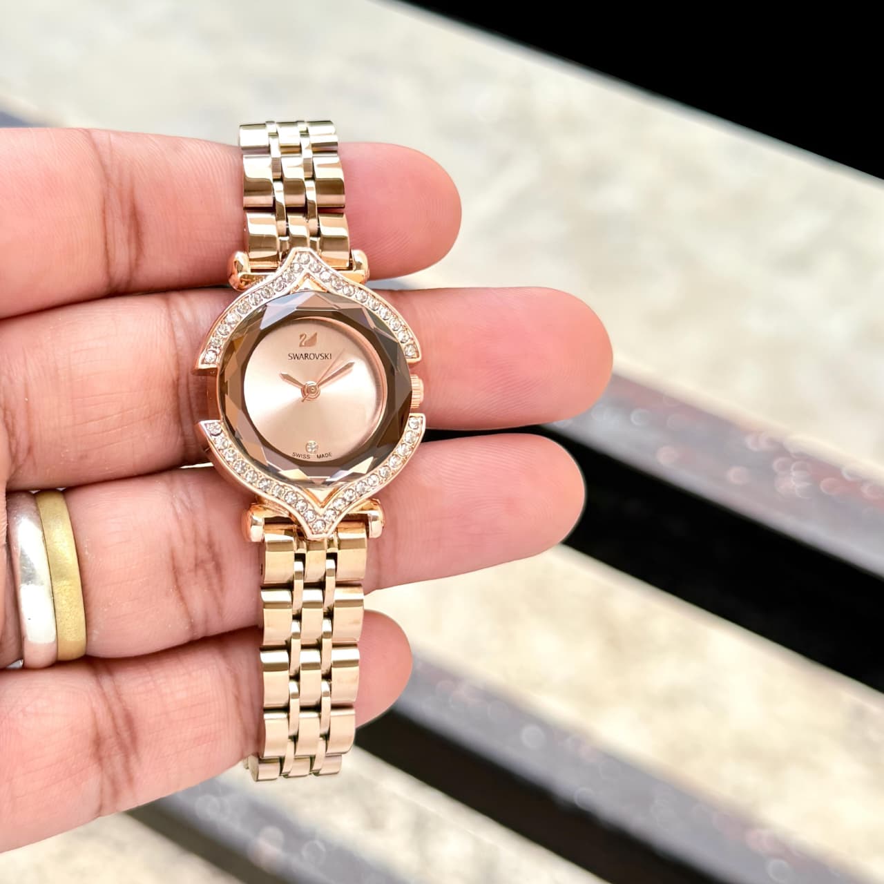 WhatsApp Image 2026-06-12 at 10.15.44 AM Swarovski rose gold crystal edition - Image 1