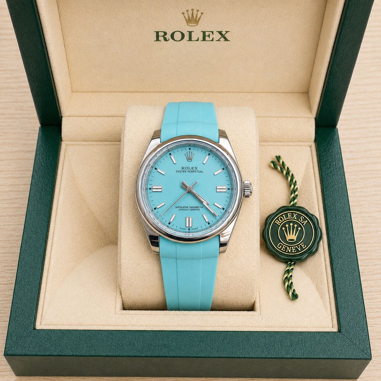 WhatsApp Image 2026-06-12 at 10.23.02 AM (1) – Copy Rolex oyster perpetual tiffany blue edition - Image 1