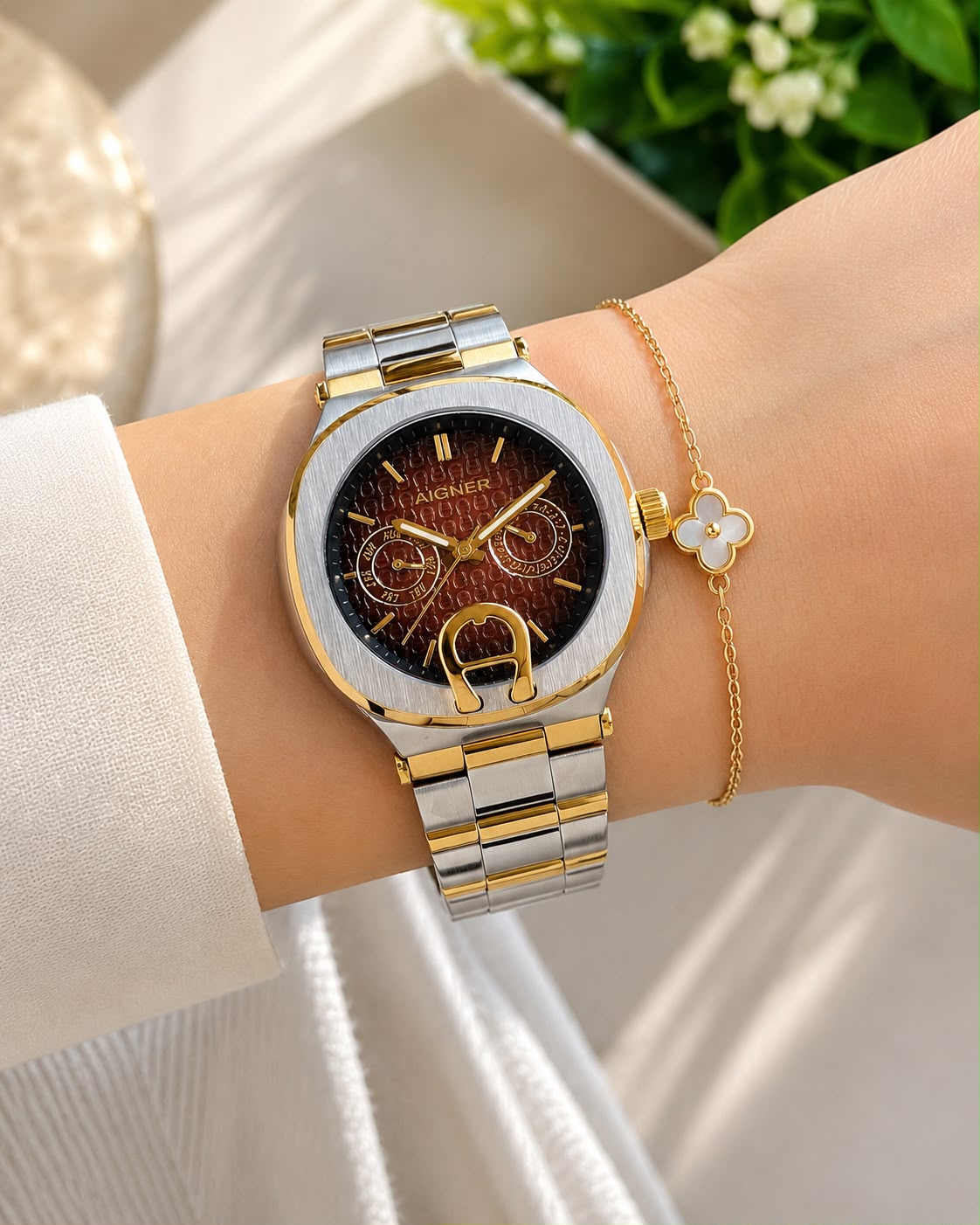 WhatsApp Image 2026-06-12 at 9.43.41 PM Aigner Taviano Multifunction Brown Dial - Image 1