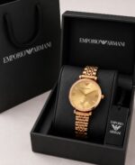 Emporio Armani Slim Golden Dial - Image 4