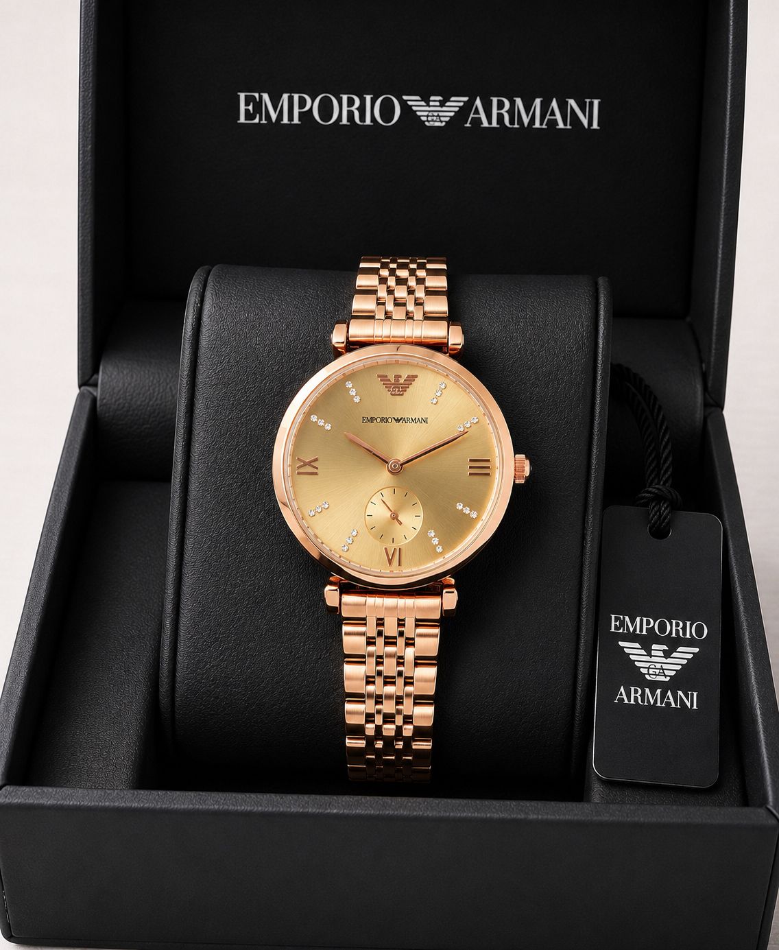 WhatsApp Image 2026-06-12 at 9.45.14 PM Emporio Armani Slim Golden Dial - Image 1