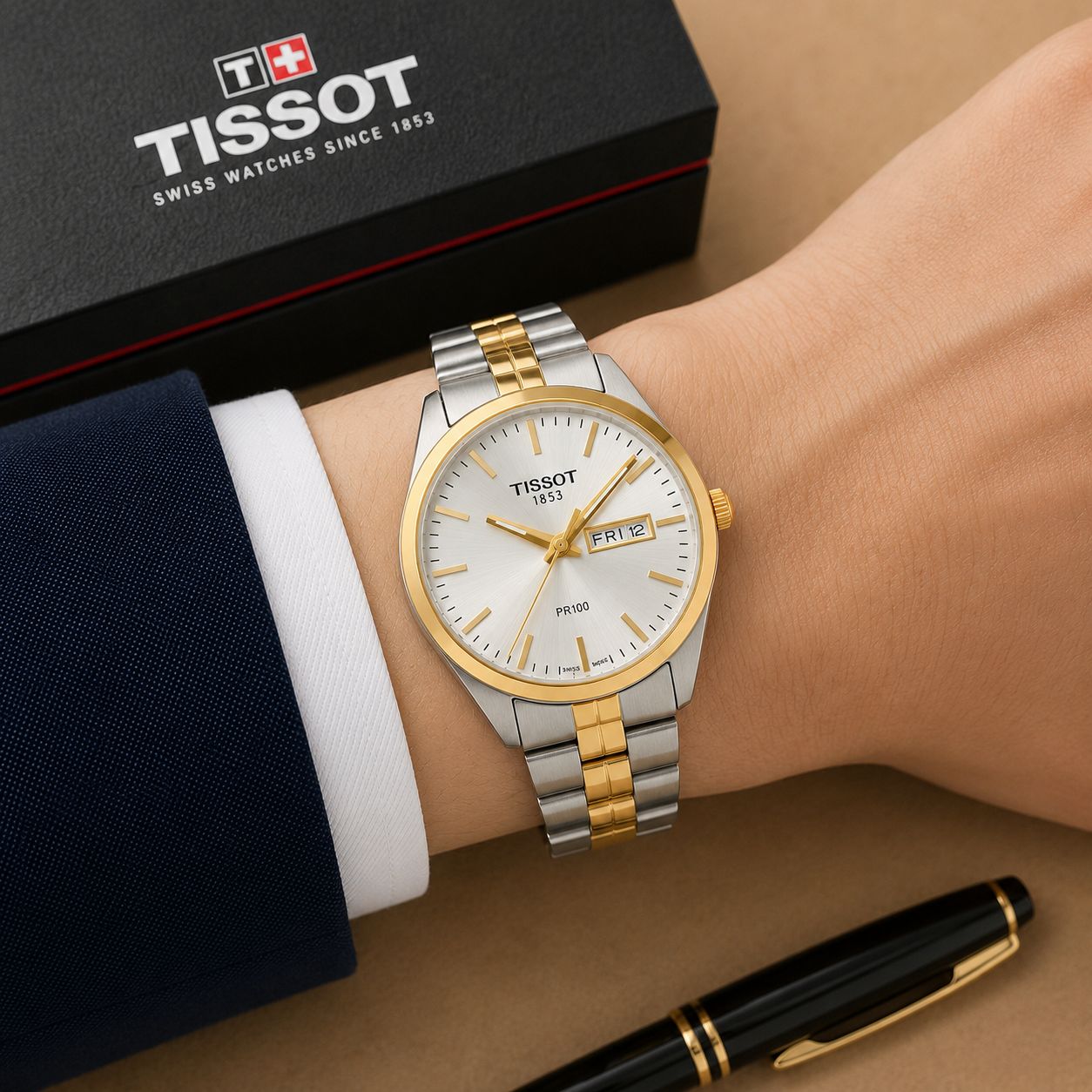 WhatsApp Image 2026-06-12 at 9.45.25 PM (1) Tissot PR100 Day-Date 1853 - Image 1
