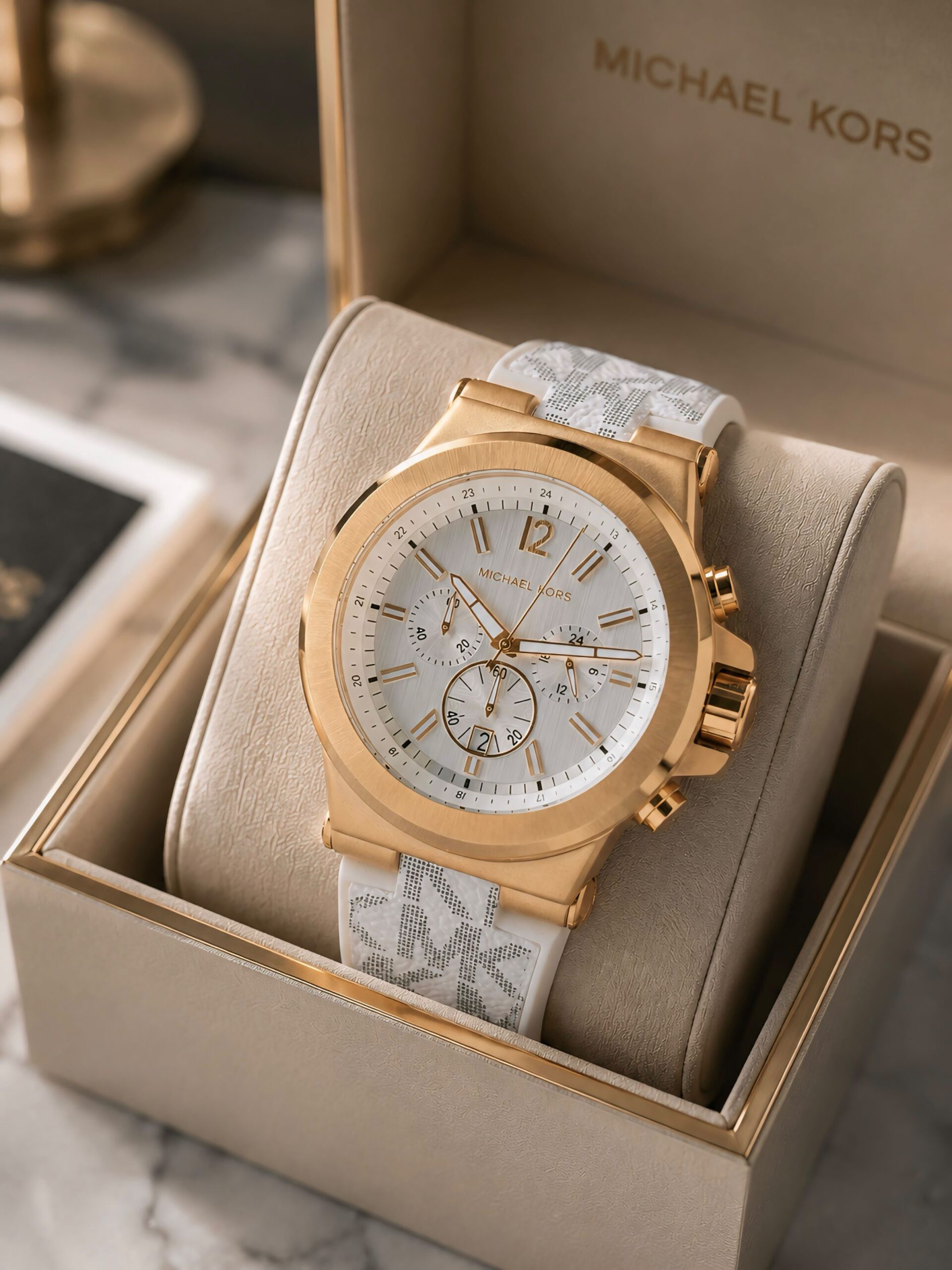 WhatsApp Image 2026-06-14 at 6.35.44 PM Michael Kors Dylan White Gold Edition - Image 1