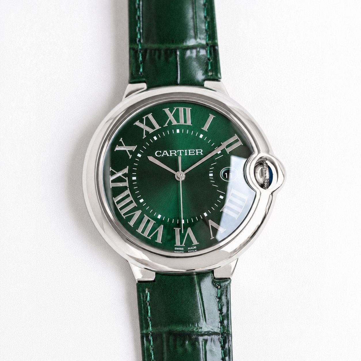 WhatsApp Image 2026-06-14 at 9.14.32 PM Cartier Ballon Bleu Green Leather Edition - Image 1