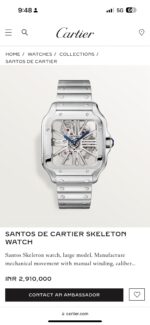 Cartier Santos Skeleton Silver - Image 2