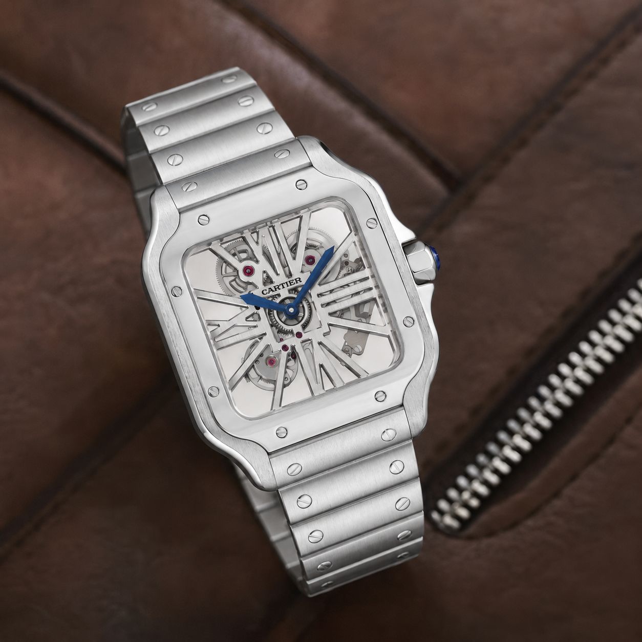 WhatsApp Image 2026-06-16 at 12.22.23 AM (2) Cartier Santos Skeleton Silver - Image 1