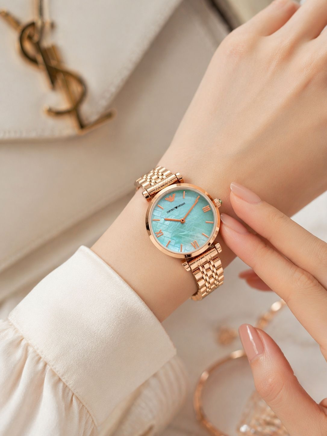 WhatsApp Image 2026-06-16 at 5.40.13 PM (1) Emporio Armani Slim Ice Blue Dial - Image 1
