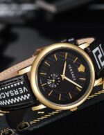 Versace Greca Gold Black Chronograph - Image 2