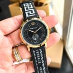 Versace Greca Gold Black Chronograph