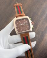 Gucci Elegant Brown Dial Chronograph - Image 3