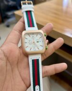 Gucci White Dial Chronograph