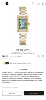 Emporio Armani Genni Rectangular Dial - Image 2