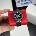 Edifice Black Dial Analog-Digital