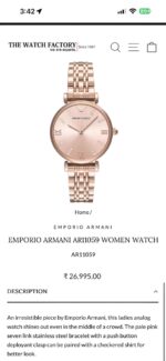 Emporio Armani Slim Rose Gold - Image 2