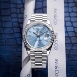 Rolex Day-Date Platinum Diamond Blue Dial