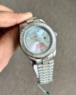 Rolex Day-Date Platinum Diamond Blue Dial - Image 4