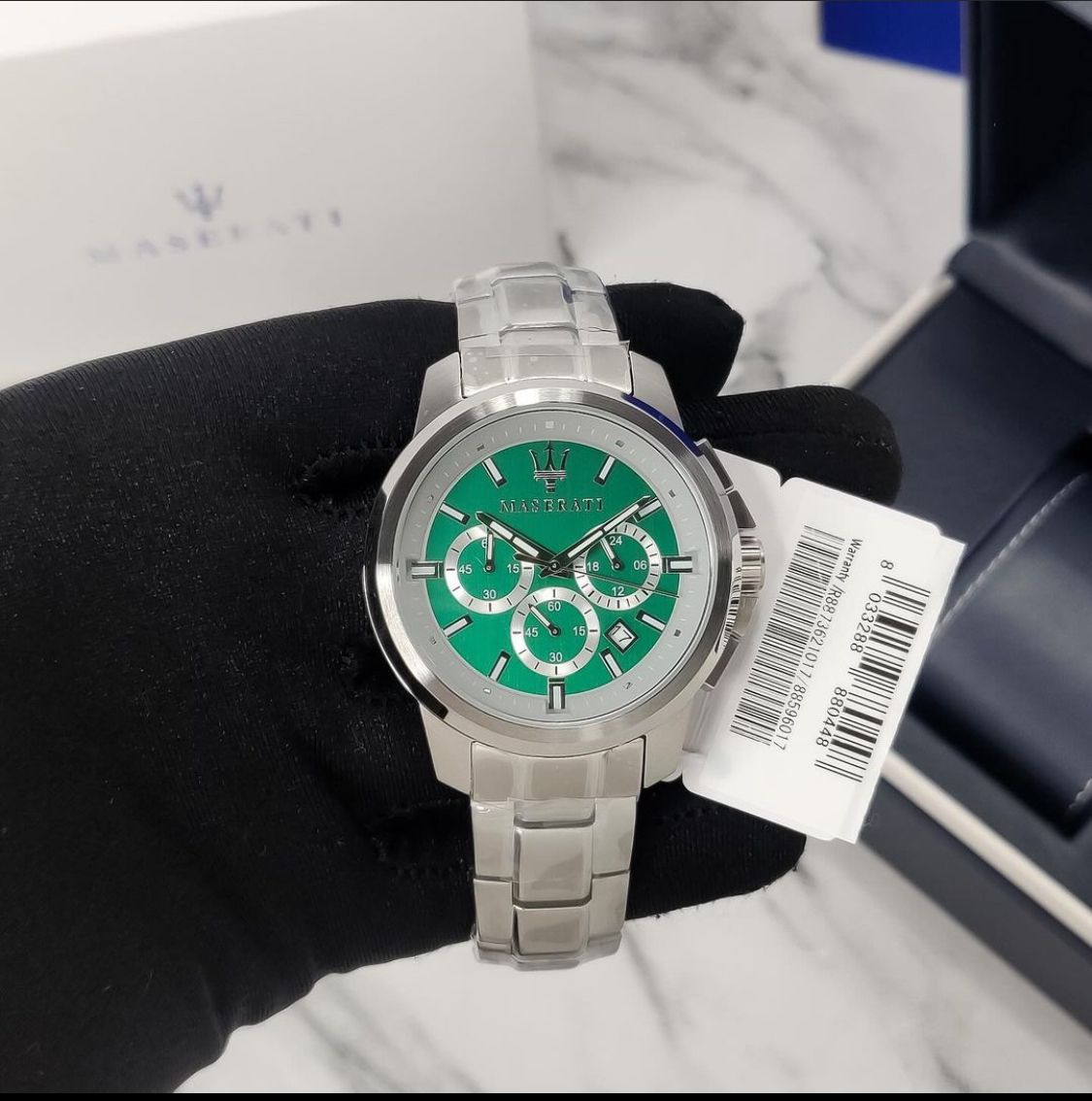 WhatsApp Image 2026-06-29 at 1.56.04 PM Maserati Silver Green Dial - Image 1