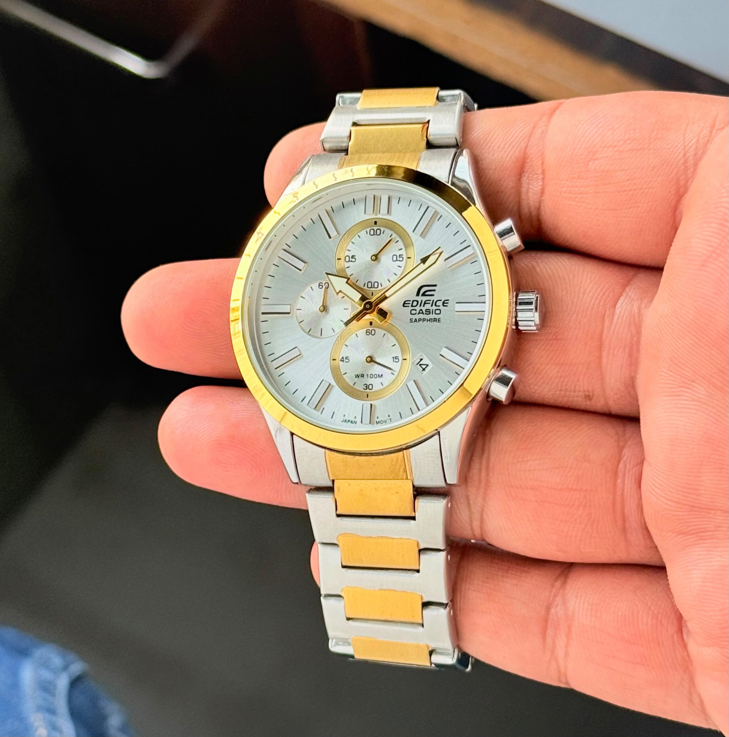 WhatsApp Image 2026-06-29 at 2.02.36 PM (1) Edifice Casio Chronograph White Dial ⌚ - Image 1