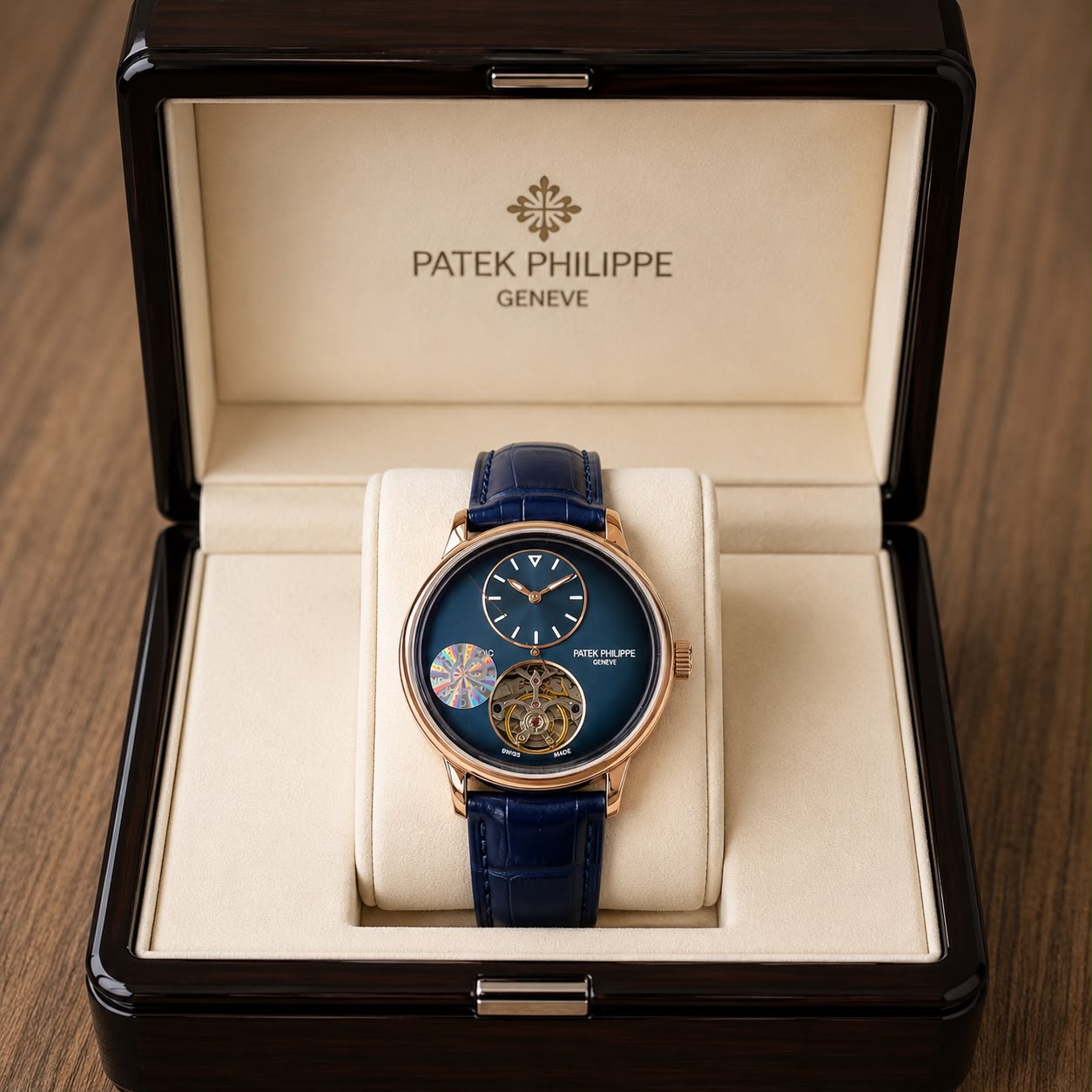 WhatsApp Image 2026-06-30 at 6.28.54 PM (1) Patek Philippe Blue Dial Open Heart - Image 1