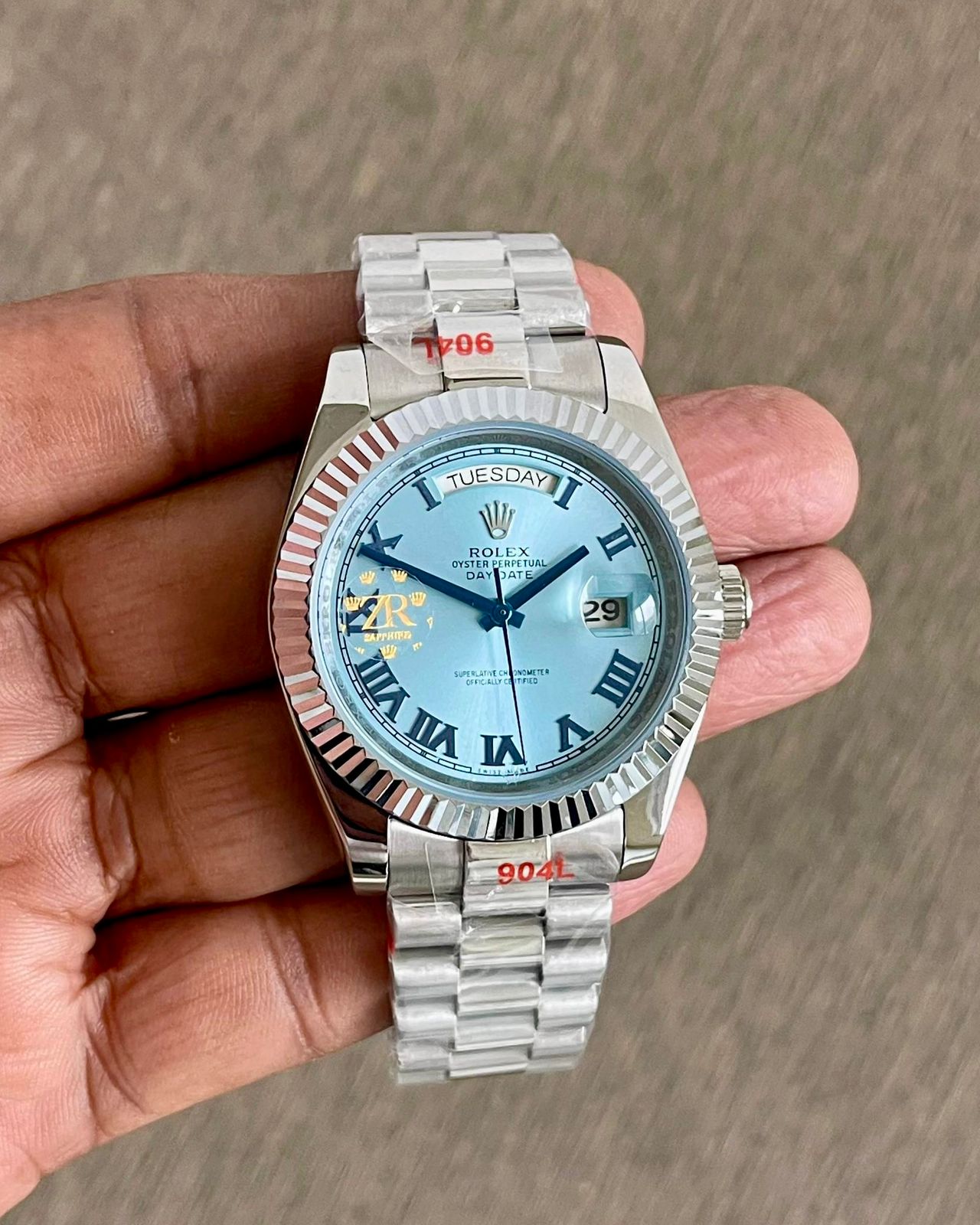 WhatsApp Image 2026-06-30 at 6.41.05 PM Rolex Day-Date Blue Roman Dial - Image 1