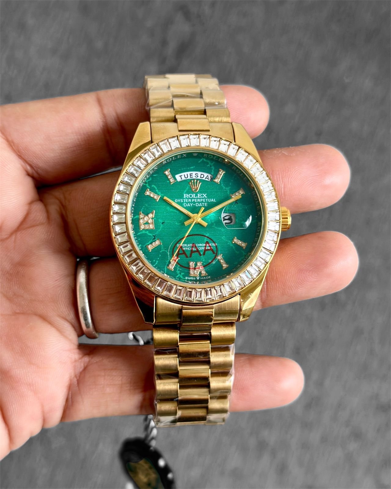 WhatsApp Image 2026-06-30 at 6.46.28 PM Rolex Day-Date Eisenkiesel Green Dial - Image 1