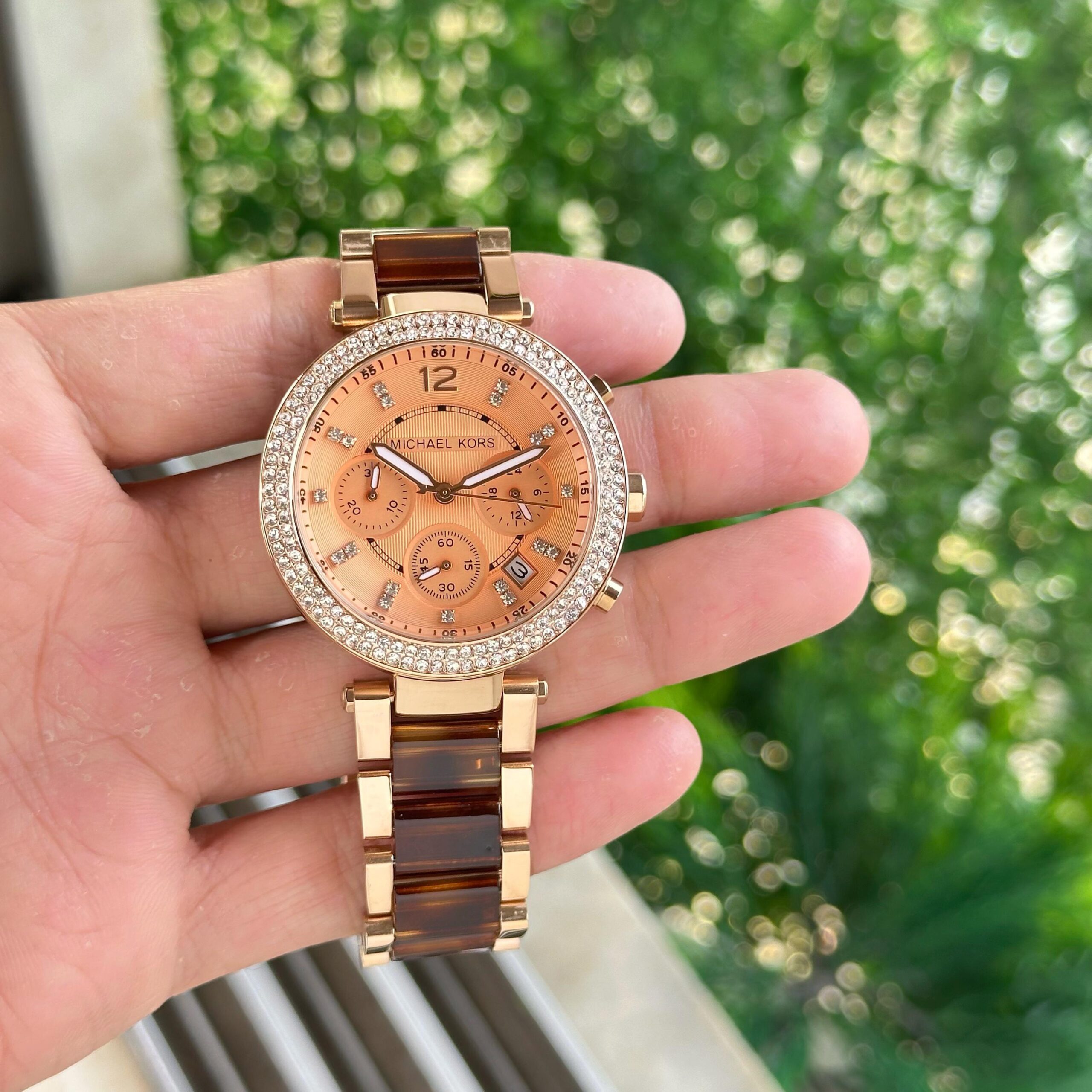WhatsApp Image 2026-07-01 at 12.53.25 PM (1) Michael Kors Parker Tortoise Rose Gold - Image 1