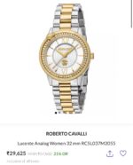Roberto Cavalli Lucente Analog White Dial - Image 3