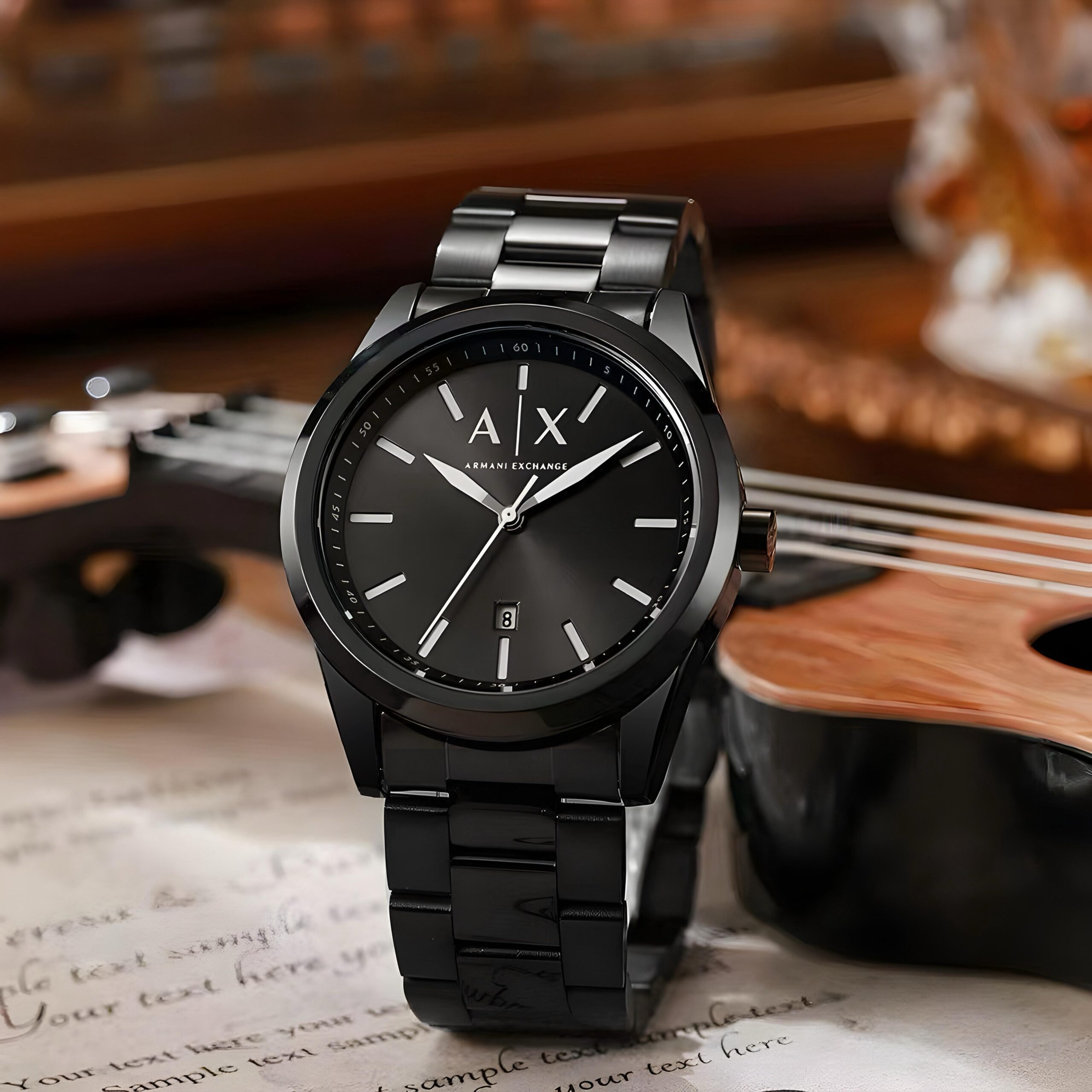 WhatsApp Image 2026-07-01 at 5.23.34 PM Armani Exchange Black Quartz - Image 1