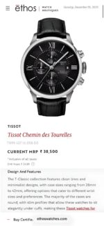 Tissot 1853 Black Dial Chronograph - Image 2