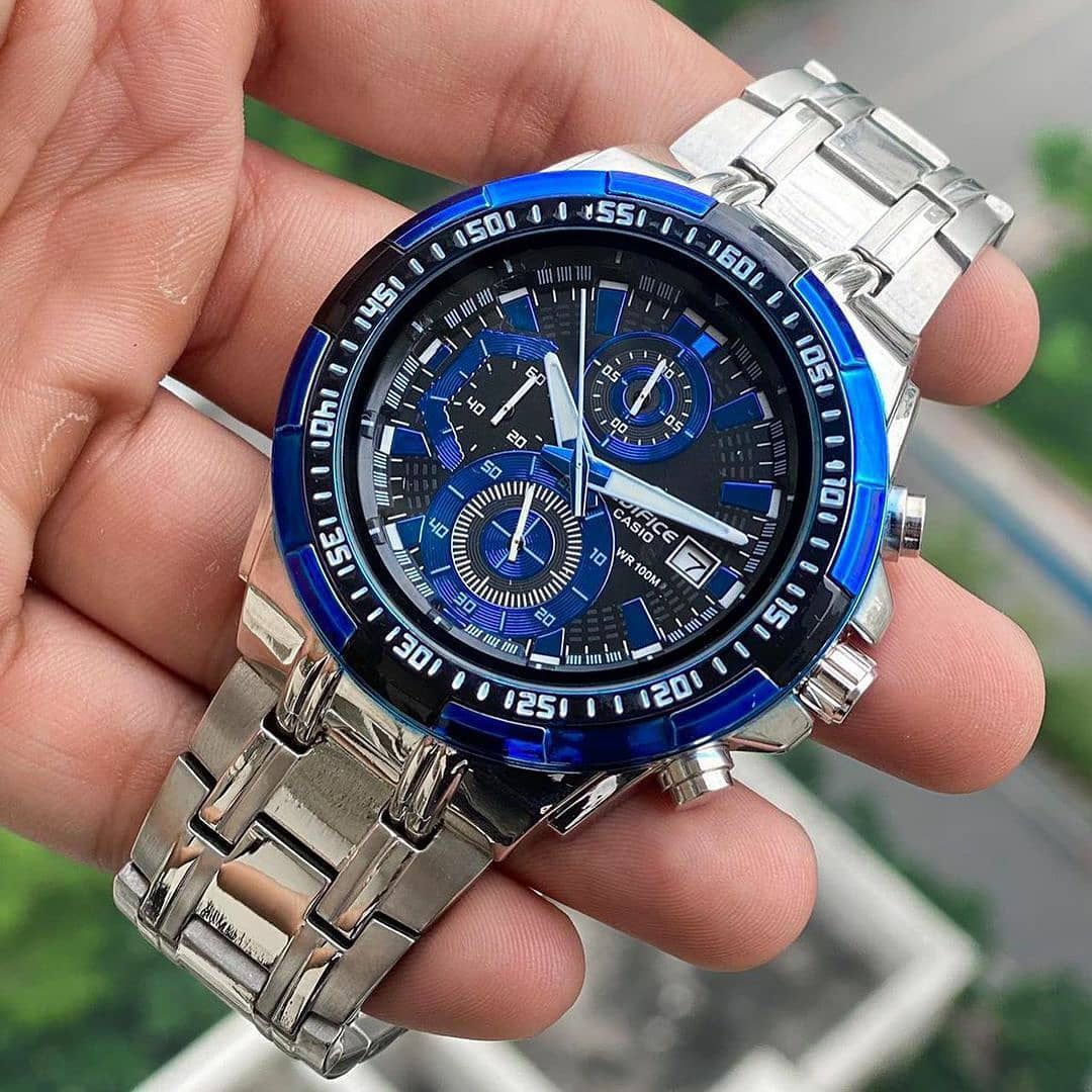 WhatsApp Image 2026-07-03 at 10.51.10 AM Edifice EFR-539 Black Blue Chronograph - Image 1