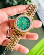 Rolex Day-Date Eisenkiesel Green Diamond Dial - Image 2